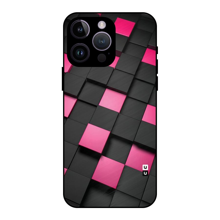 Blocks Diagonal Metal Back Case for iPhone 14 Pro Max