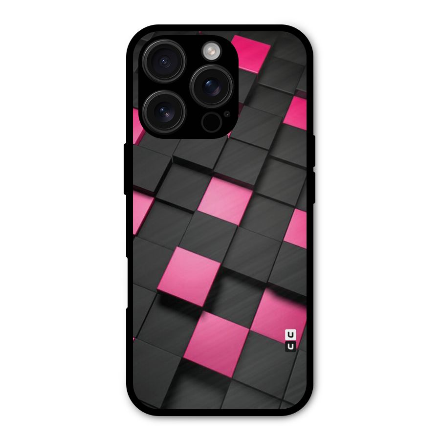 Blocks Diagonal Metal Back Case for iPhone 16 Pro