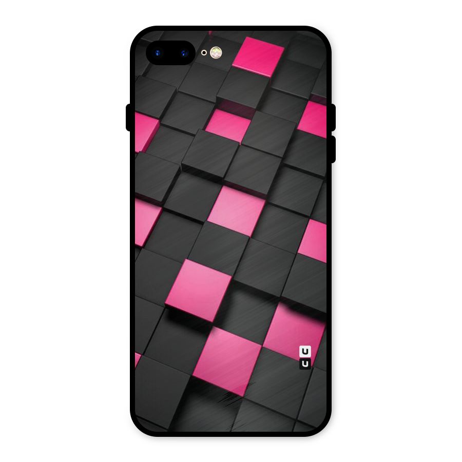 Blocks Diagonal Metal Back Case for iPhone 8 Plus