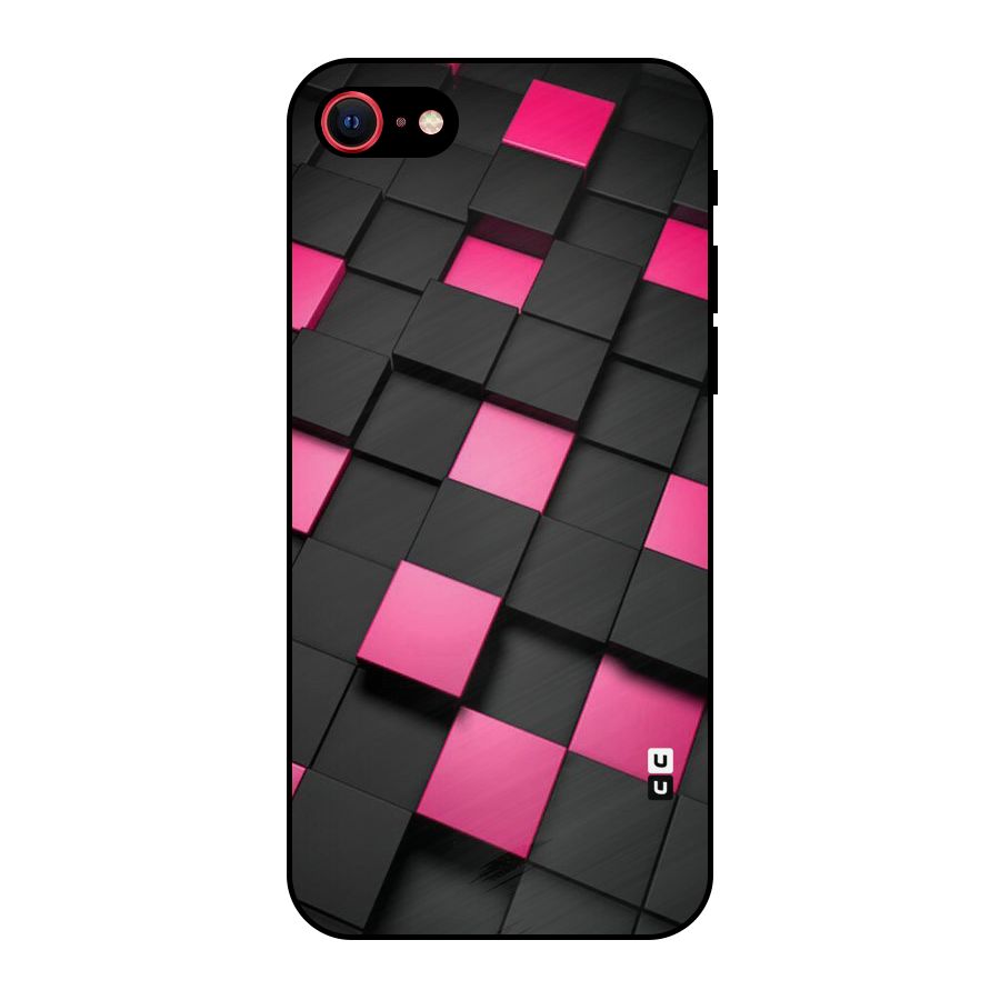 Blocks Diagonal Metal Back Case for iPhone SE 2022