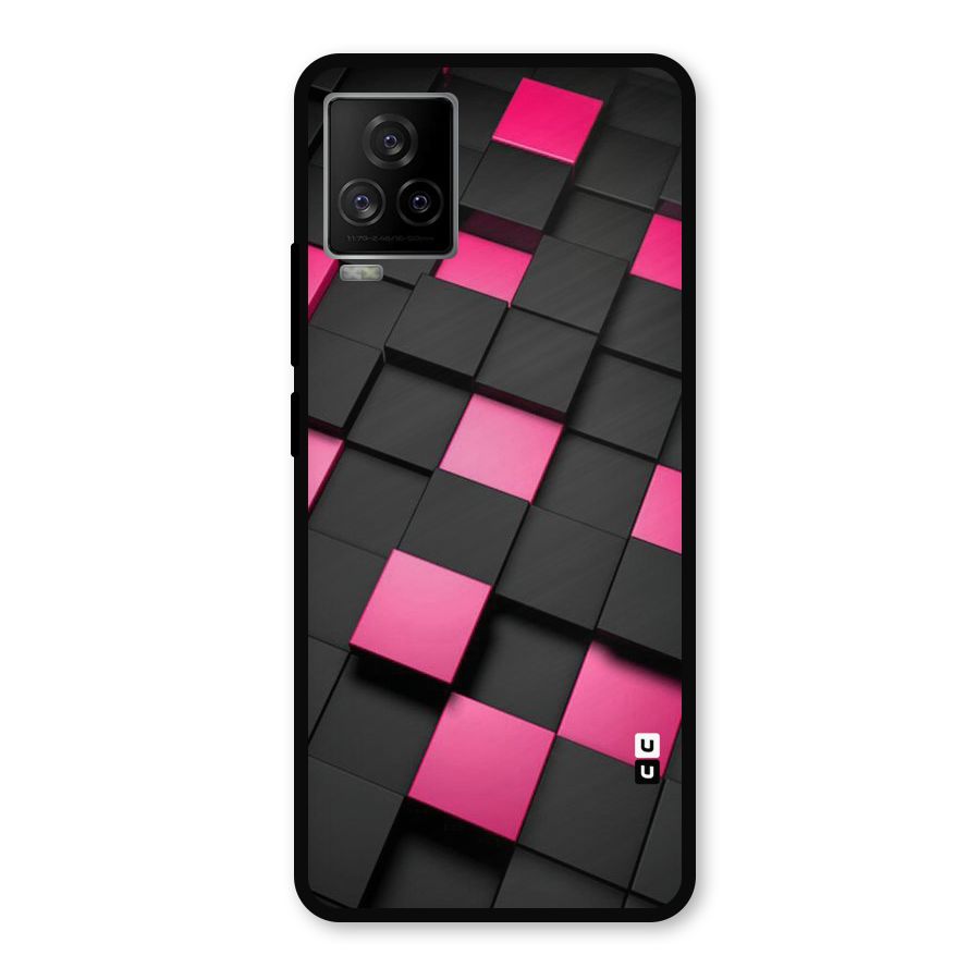Blocks Diagonal Metal Back Case for iQOO 7 Legend 5G