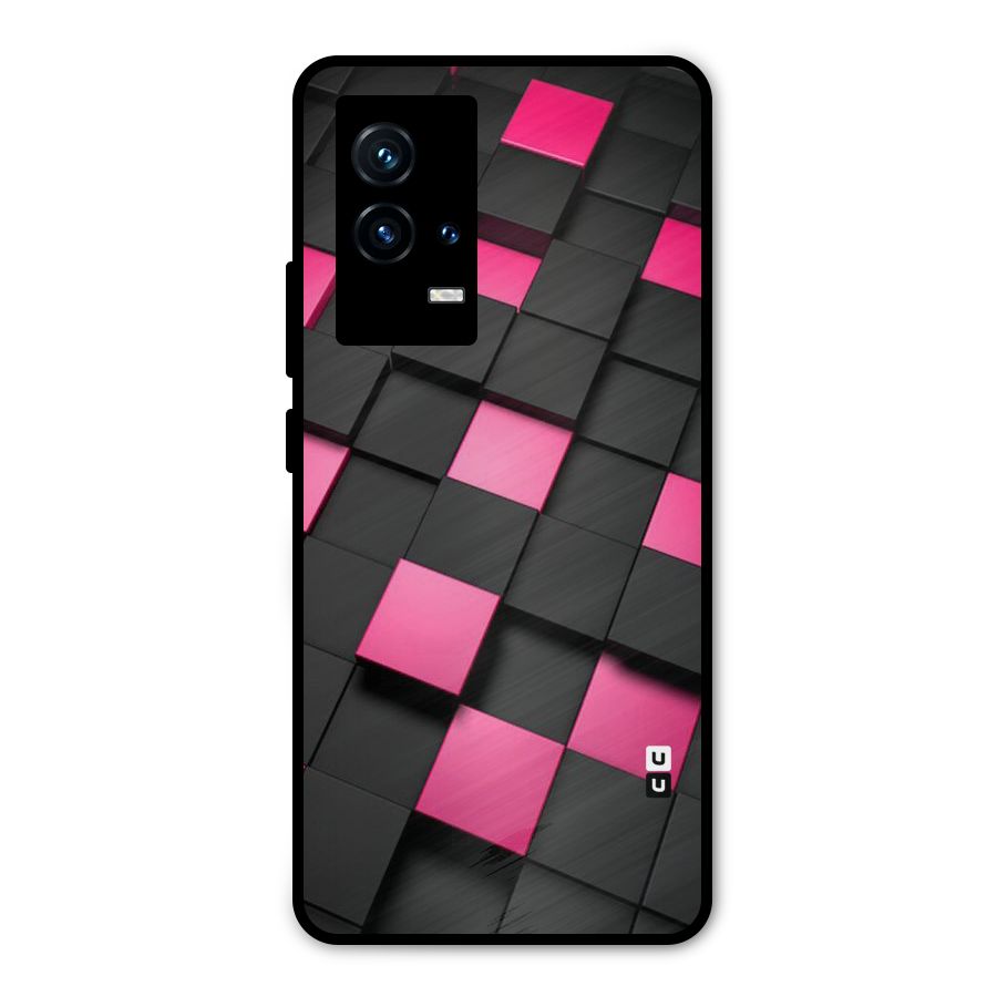 Blocks Diagonal Metal Back Case for iQOO 9 5G
