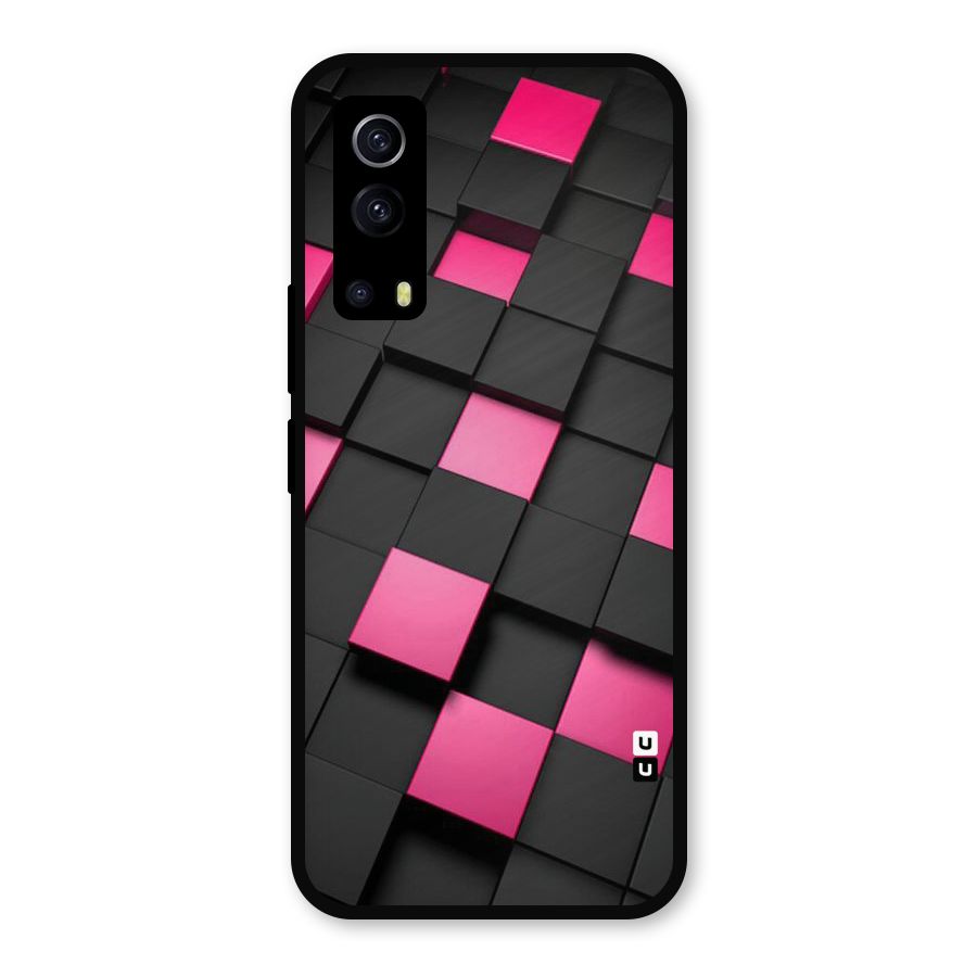 Blocks Diagonal Metal Back Case for iQOO Z3