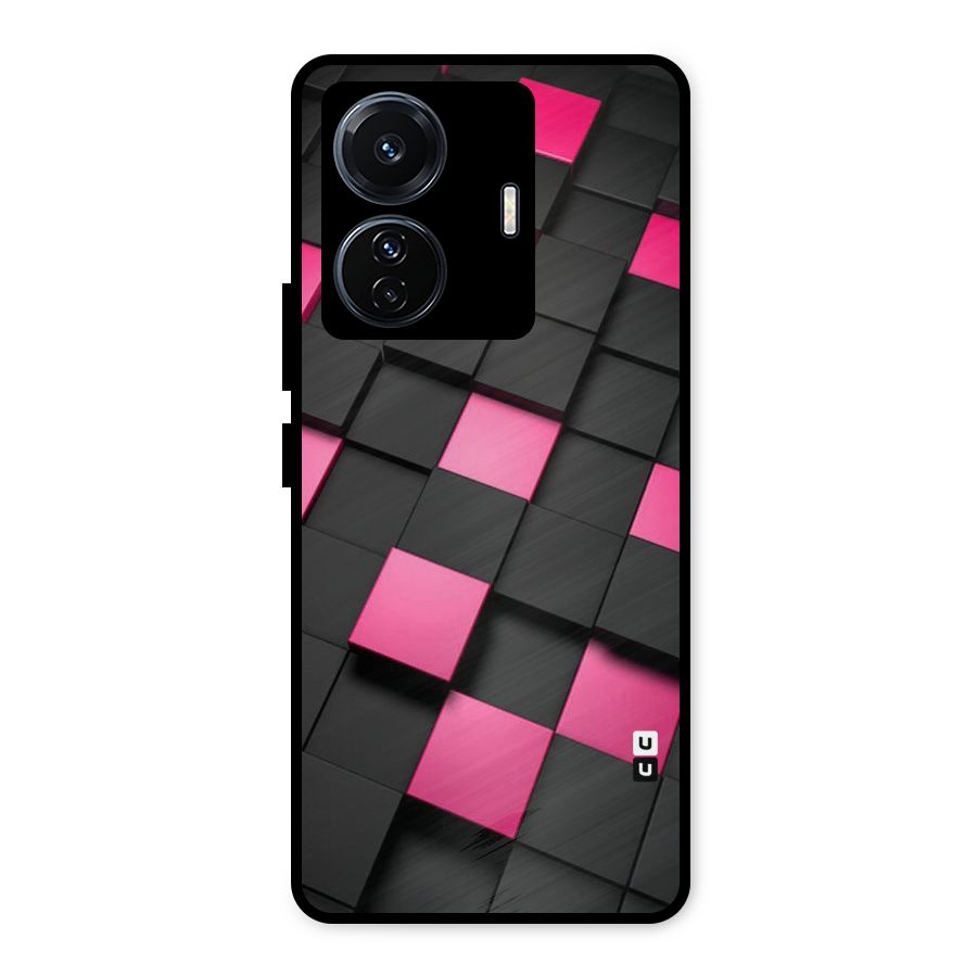 Blocks Diagonal Metal Back Case for iQOO Z6