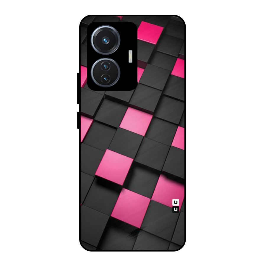 Blocks Diagonal Metal Back Case for iQOO Z6 44W