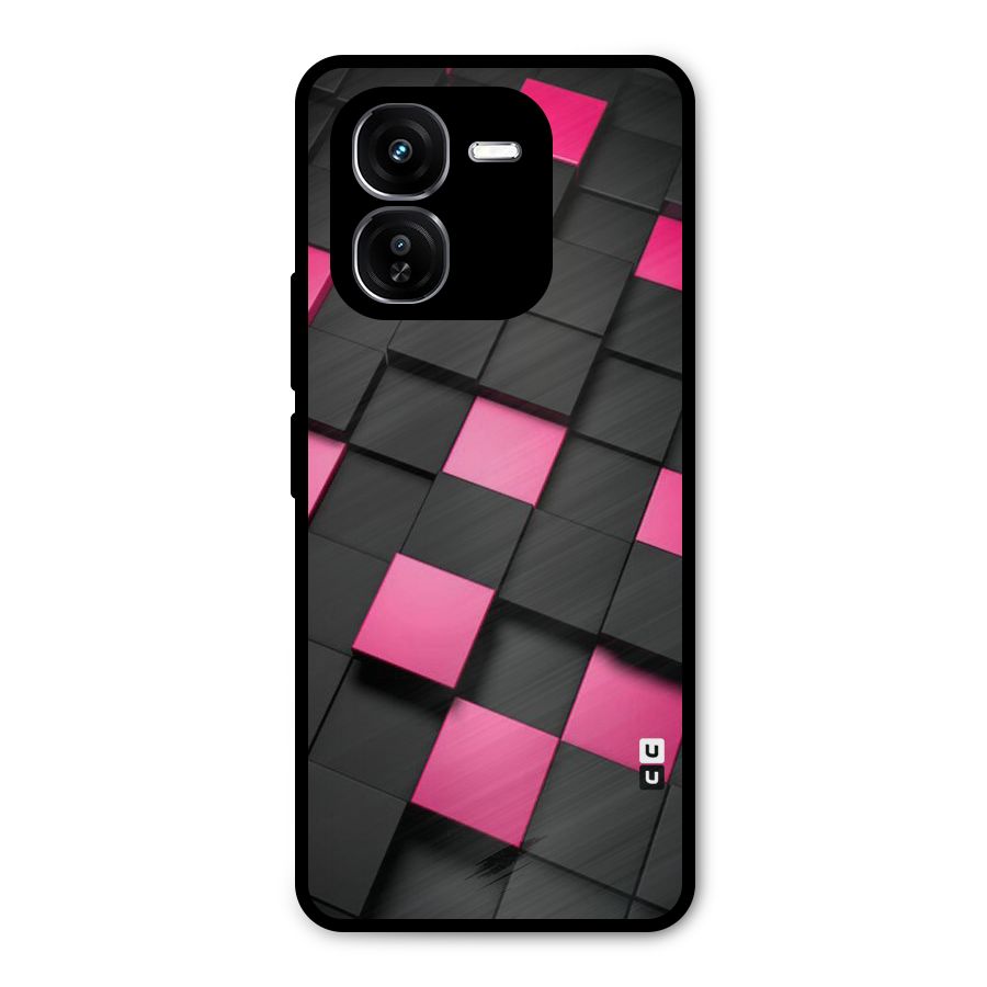 Blocks Diagonal Metal Back Case for iQOO Z9x