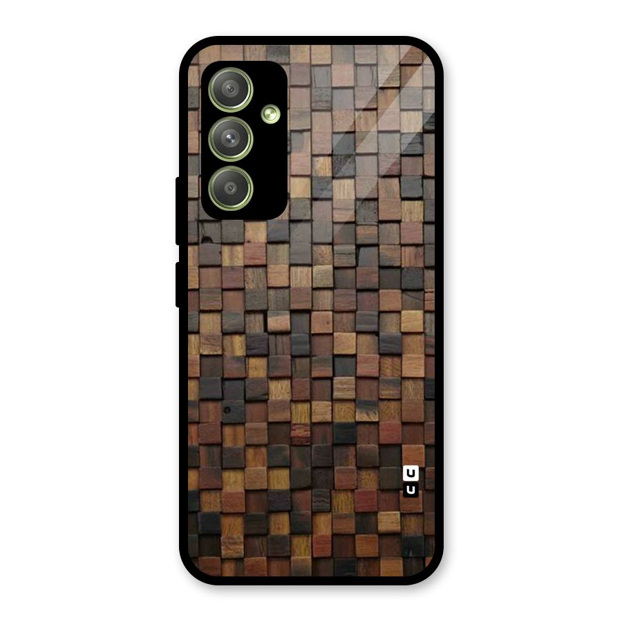 Blocks Of Wood Glass Back Case for Galaxy A54