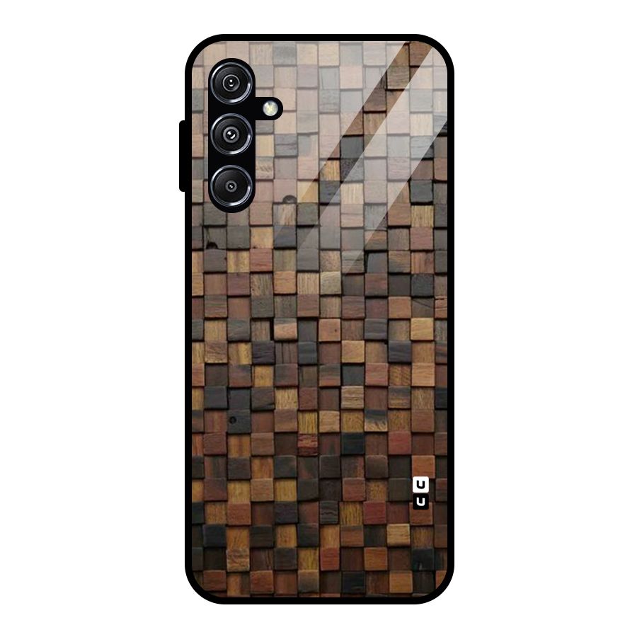Blocks Of Wood Glass Back Case for Galaxy M34 5G