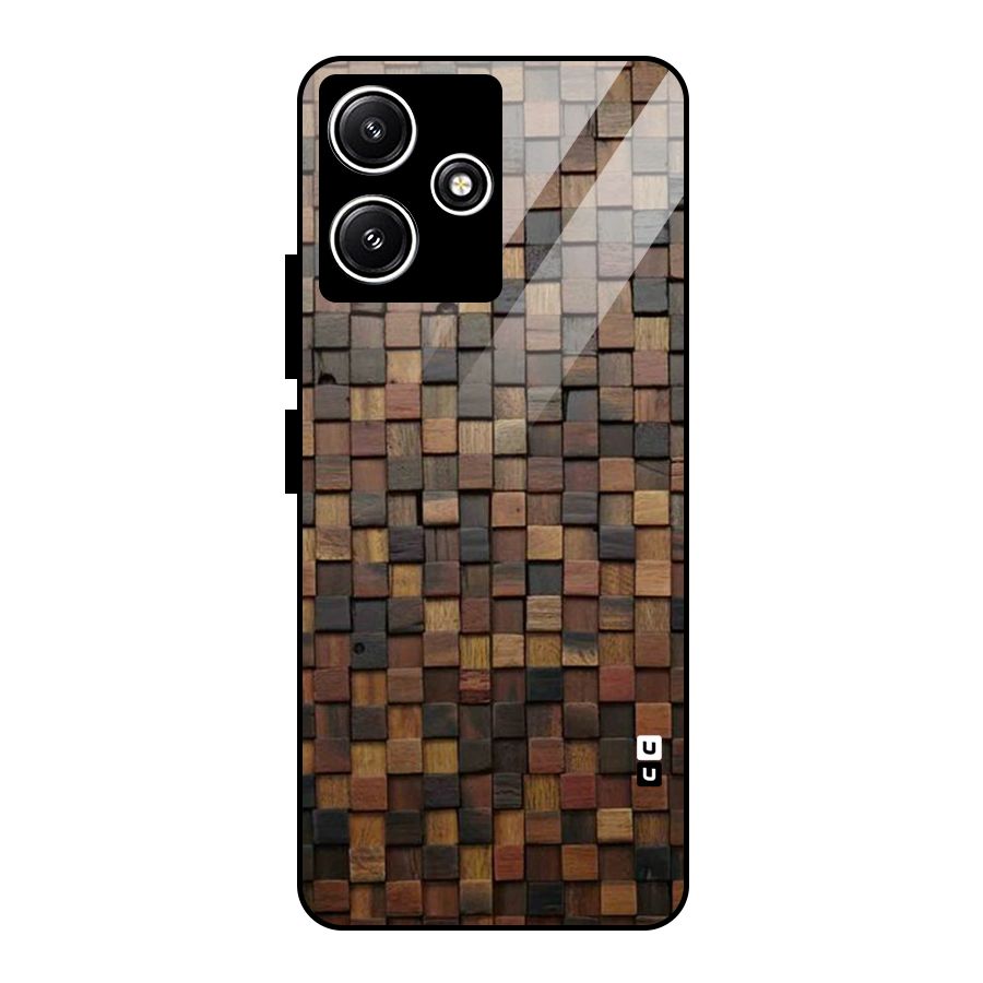 Blocks Of Wood Glass Back Case for Poco M6 Pro