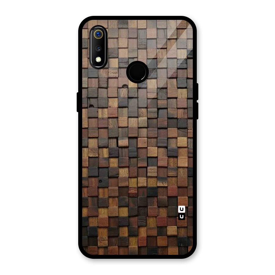 Blocks Of Wood Glass Back Case for Realme 3i
