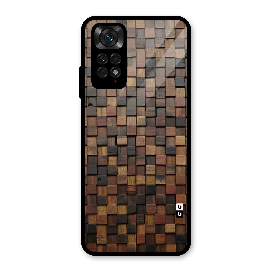 Blocks Of Wood Glass Back Case for Redmi Note 11S