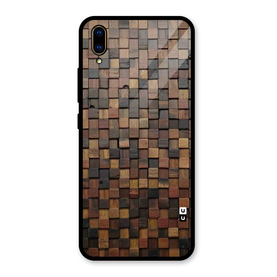 Blocks Of Wood Glass Back Case for Vivo V11 Pro