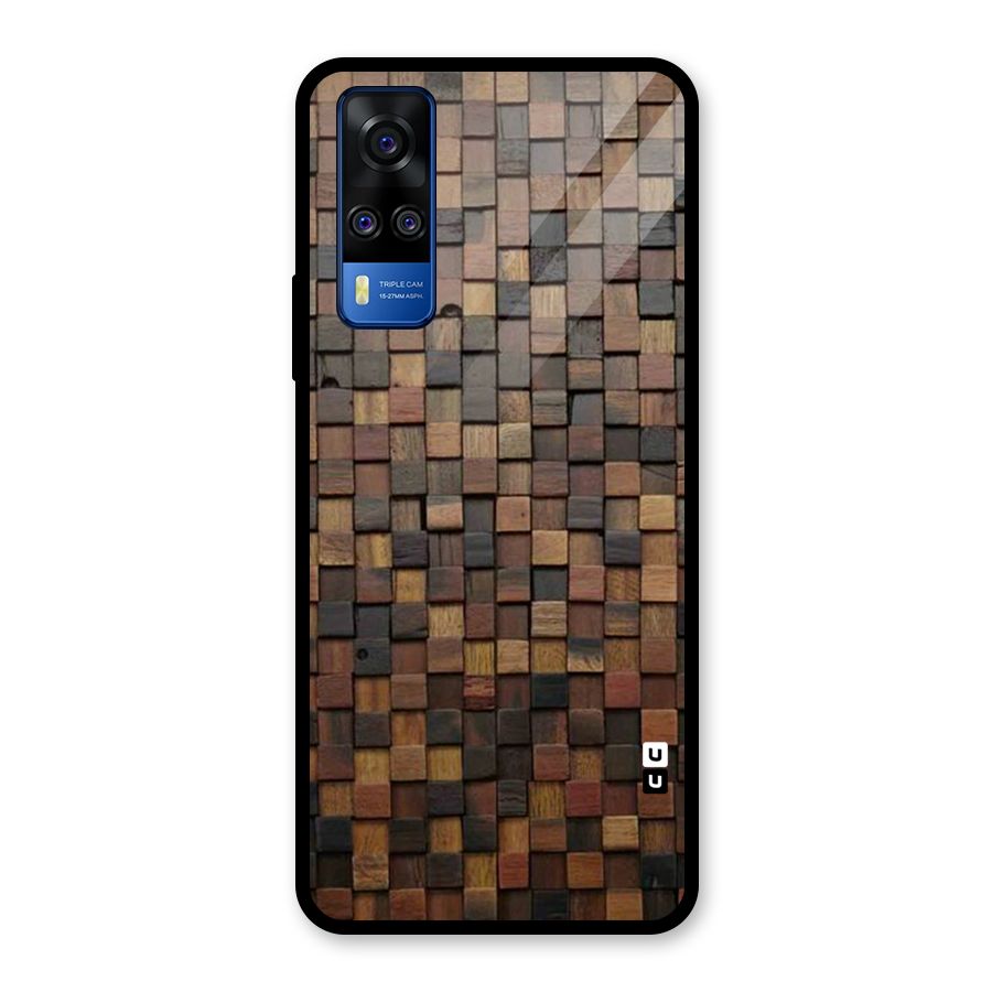 Blocks Of Wood Glass Back Case for Vivo Y31