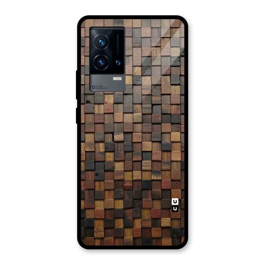 Blocks Of Wood Glass Back Case for iQOO 9 5G