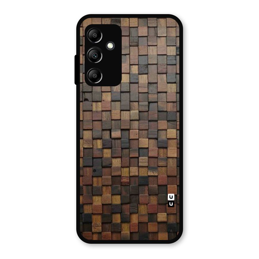 Blocks Of Wood Metal Back Case for Galaxy A14 5G