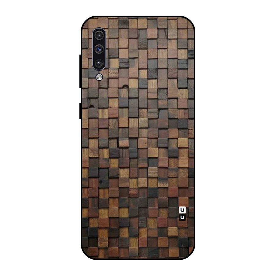 Blocks Of Wood Metal Back Case for Galaxy A30s