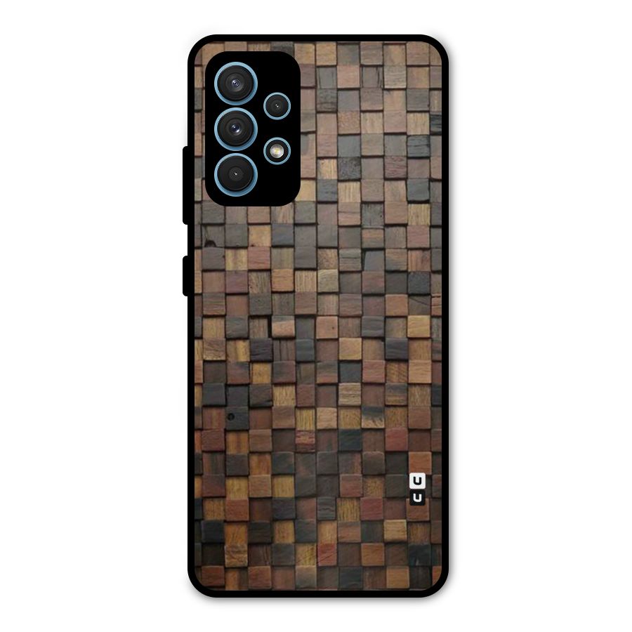 Blocks Of Wood Metal Back Case for Galaxy A32