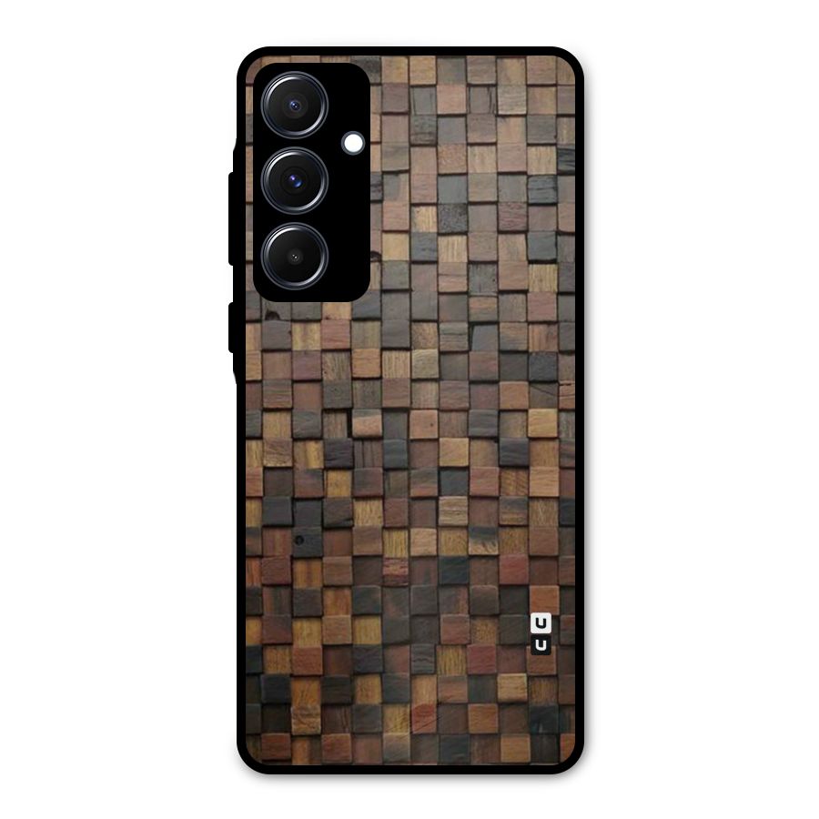 Blocks Of Wood Metal Back Case for Galaxy A55