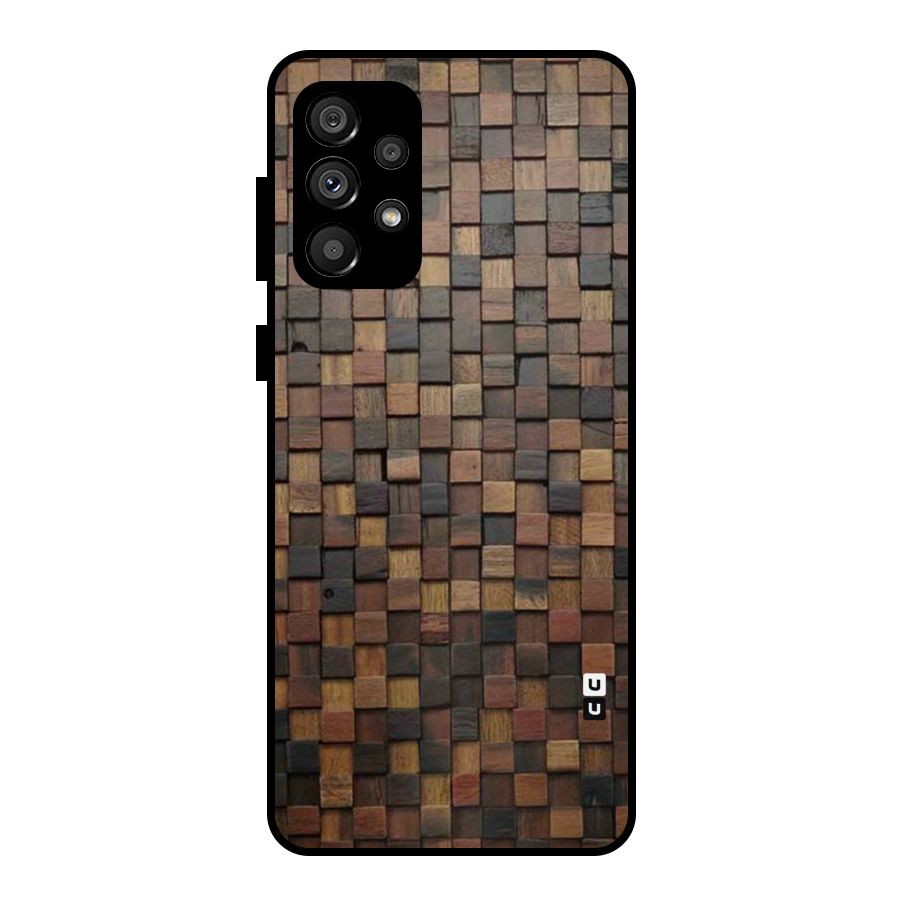 Blocks Of Wood Metal Back Case for Galaxy A73 5G