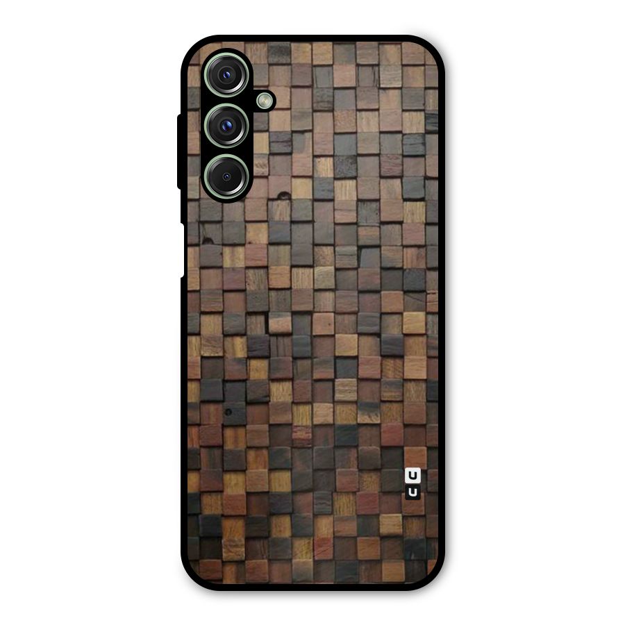 Blocks Of Wood Metal Back Case for Galaxy F34