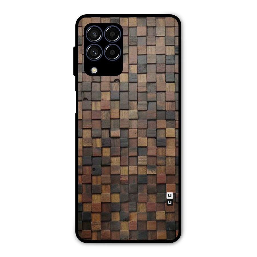 Blocks Of Wood Metal Back Case for Galaxy M53 5G