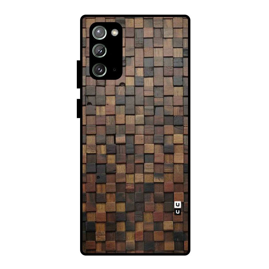 Blocks Of Wood Metal Back Case for Galaxy Note 20