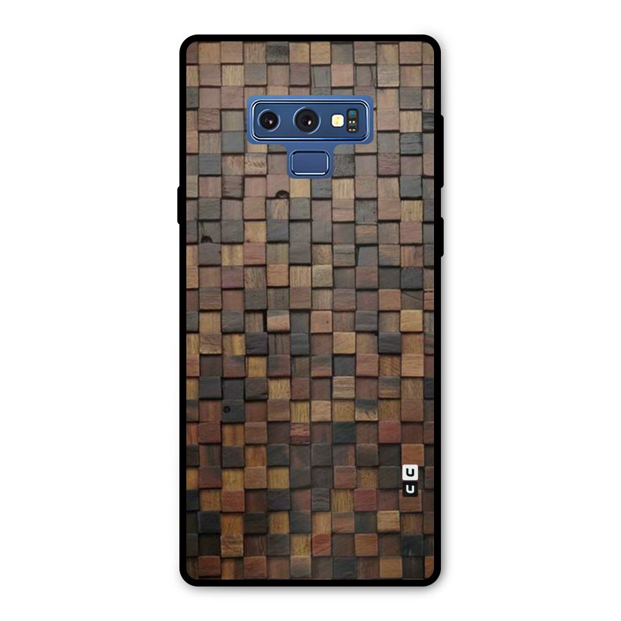 Blocks Of Wood Metal Back Case for Galaxy Note 9