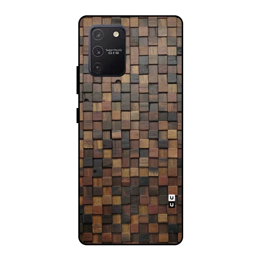 Blocks Of Wood Metal Back Case for Galaxy S10 Lite