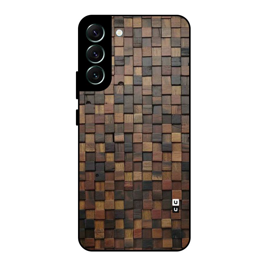 Blocks Of Wood Metal Back Case for Galaxy S22 Plus 5G