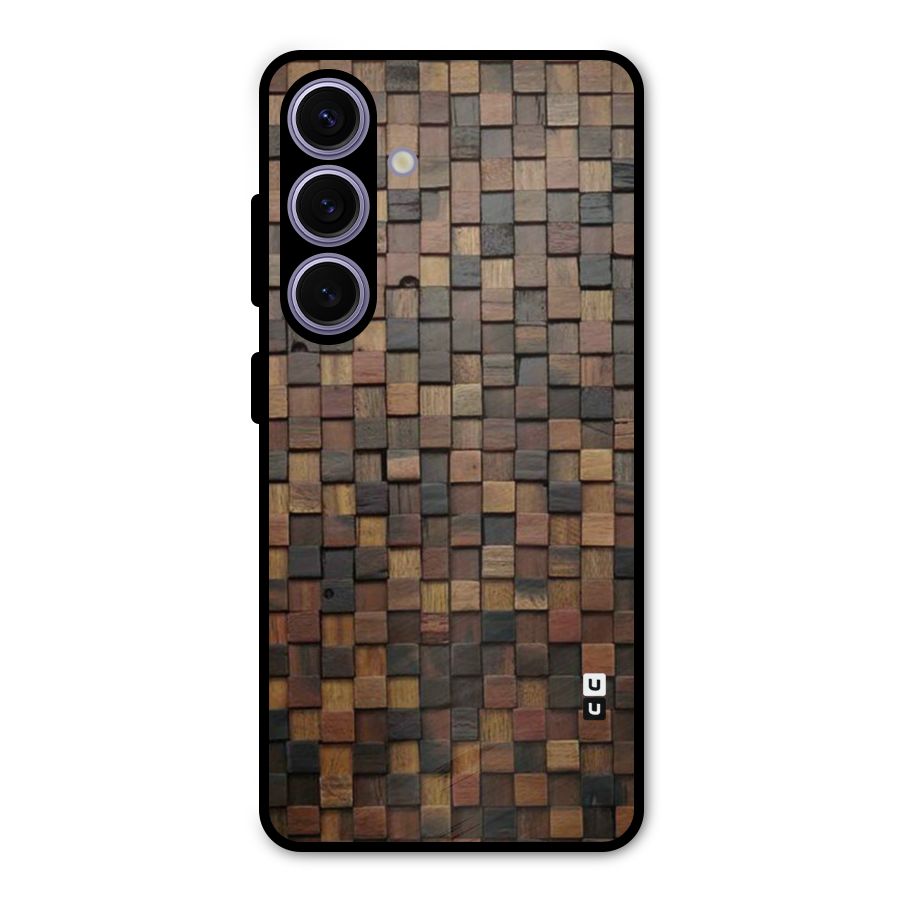 Blocks Of Wood Metal Back Case for Galaxy S24