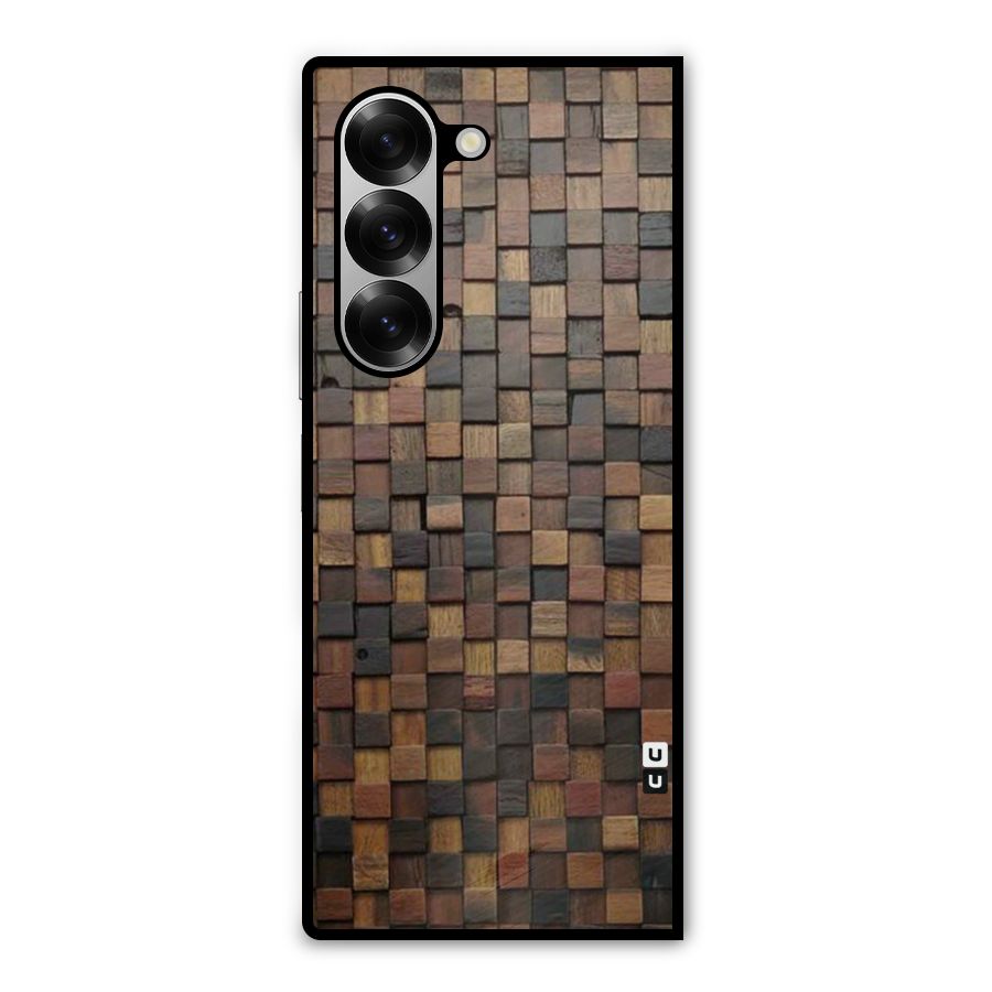 Blocks Of Wood Metal Back Case for Galaxy Z Fold6
