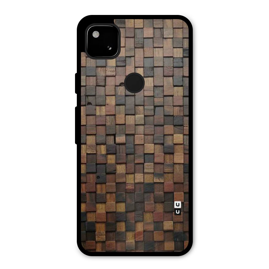 Blocks Of Wood Metal Back Case for Google Pixel 4a