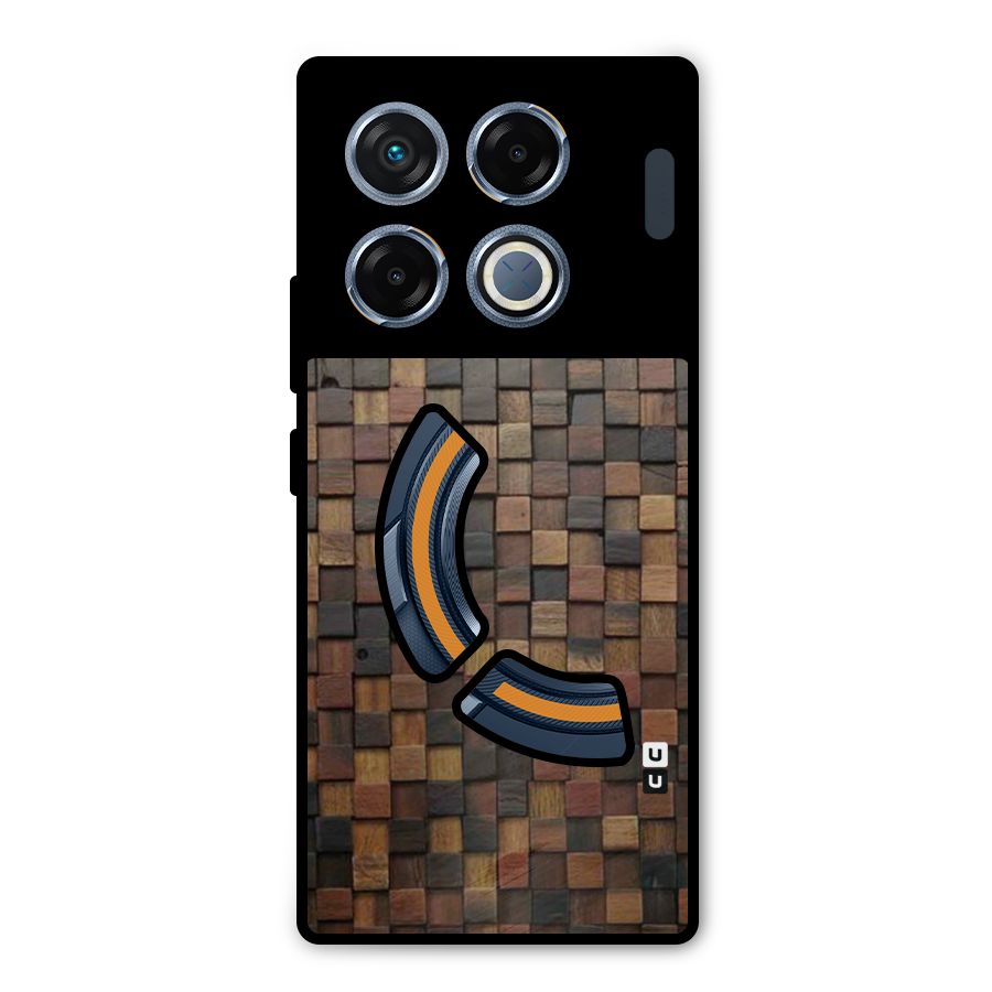 Blocks Of Wood Metal Back Case for Infinix GT 20 Pro