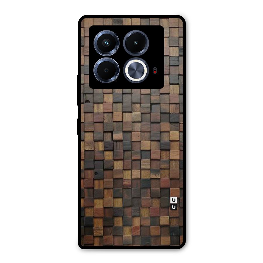 Blocks Of Wood Metal Back Case for Infinix Note 40 5G