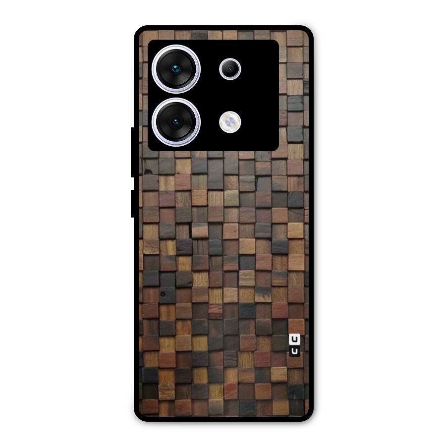 Blocks Of Wood Metal Back Case for Infinix Zero 30 5G