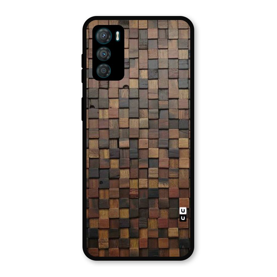 Blocks Of Wood Metal Back Case for Moto G42