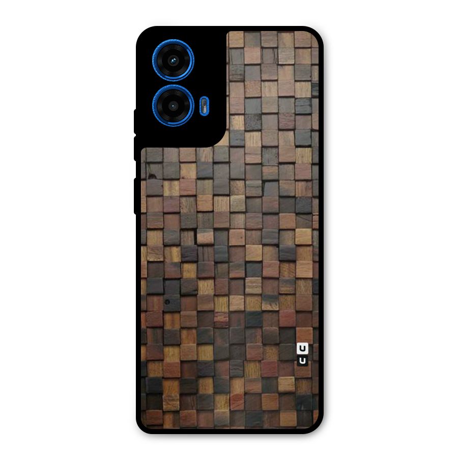 Blocks Of Wood Metal Back Case for Moto G45