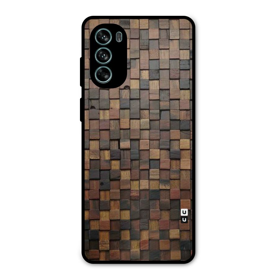 Blocks Of Wood Metal Back Case for Moto G62