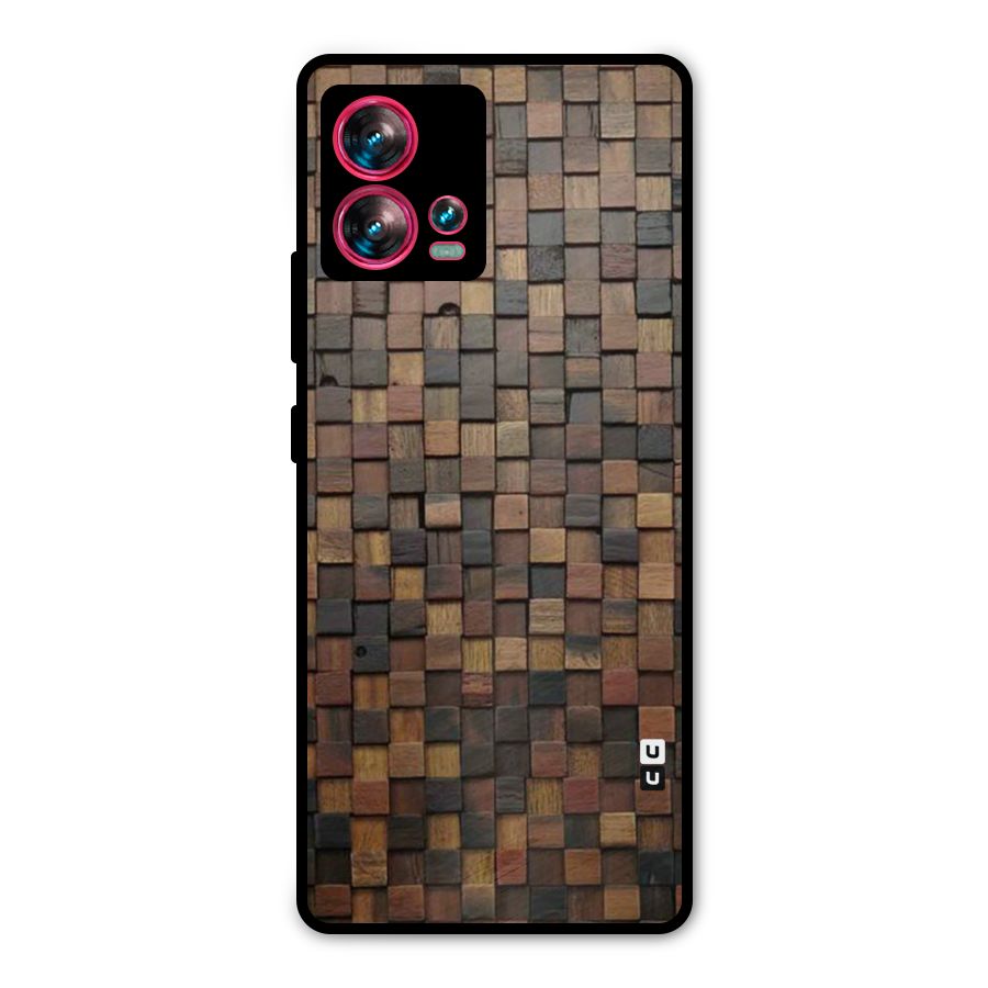 Blocks Of Wood Metal Back Case for Motorola Edge 30 Fusion