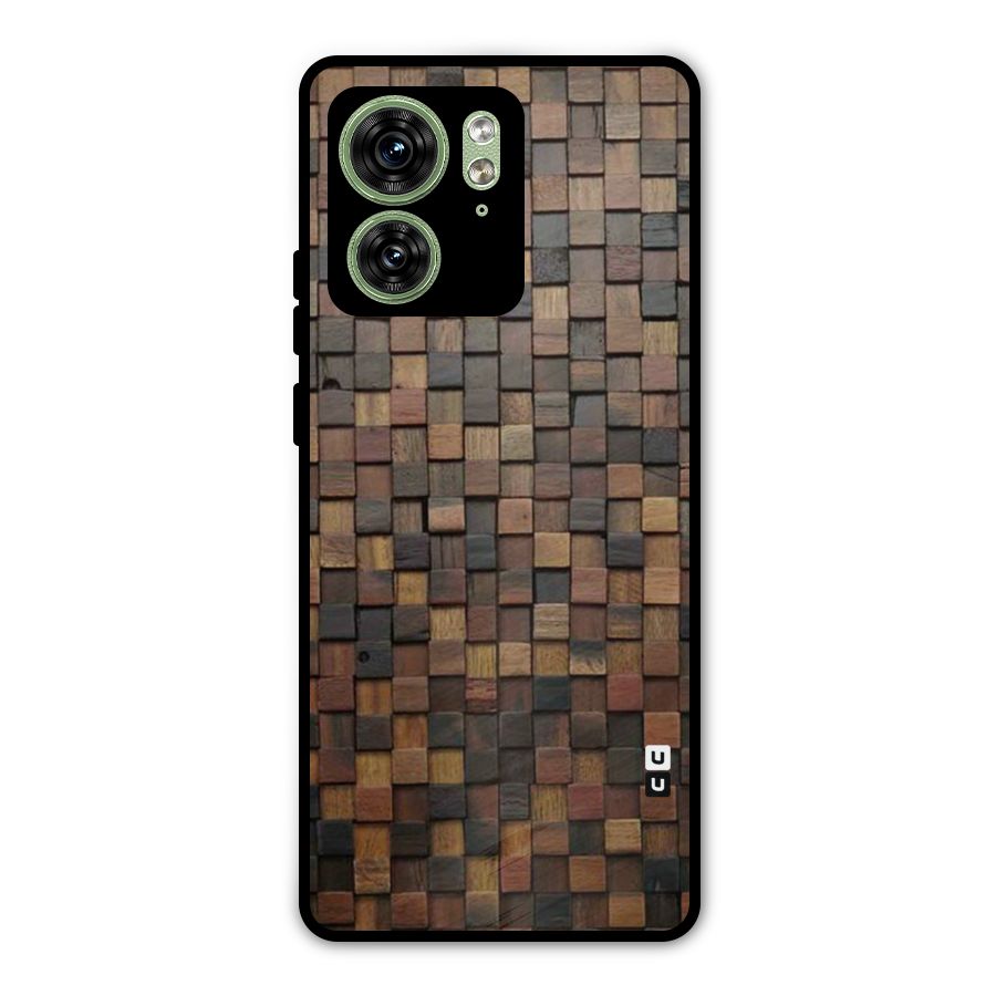 Blocks Of Wood Metal Back Case for Motorola Edge 40 5G