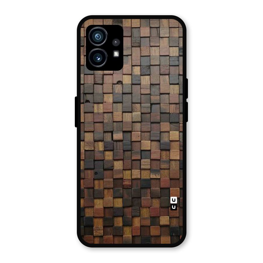 Blocks Of Wood Metal Back Case for Nothing Phone 1