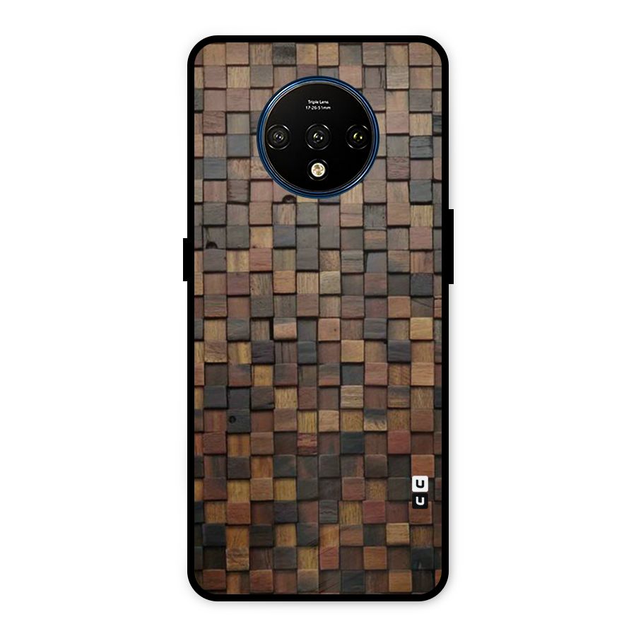 Blocks Of Wood Metal Back Case for OnePlus 7T