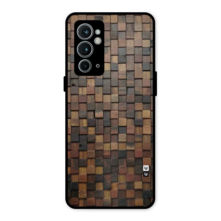 Blocks Of Wood Metal Back Case for OnePlus 9RT 5G