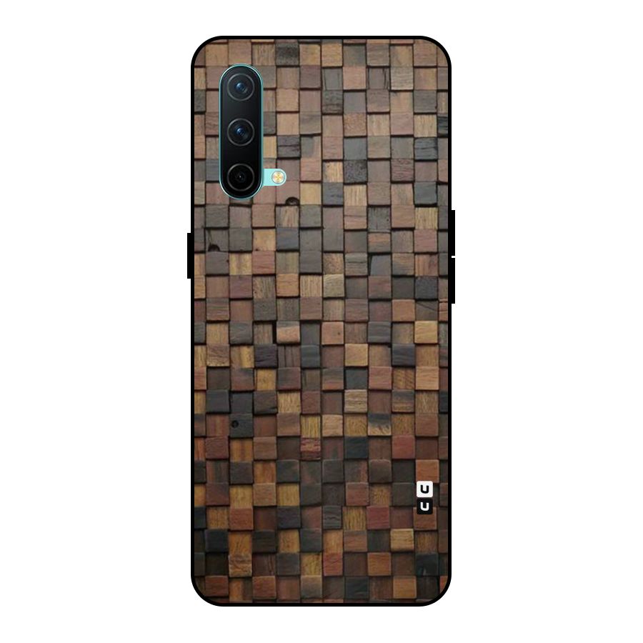 Blocks Of Wood Metal Back Case for OnePlus Nord CE 5G