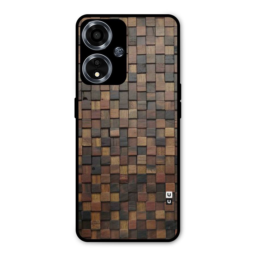 Blocks Of Wood Metal Back Case for Oppo A59