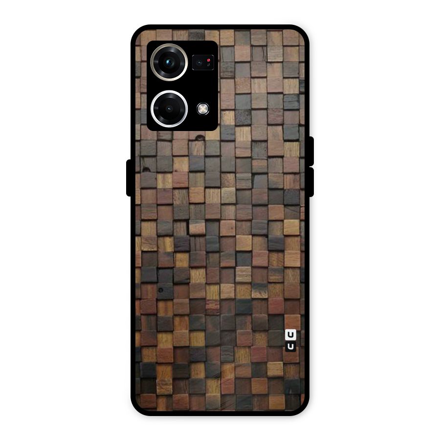 Blocks Of Wood Metal Back Case for Oppo F21s Pro 4G