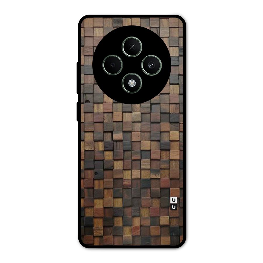 Blocks Of Wood Metal Back Case for Oppo F27