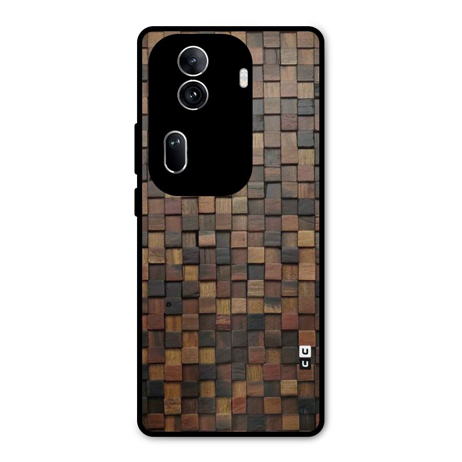 Blocks Of Wood Metal Back Case for Oppo Reno11 Pro 5G