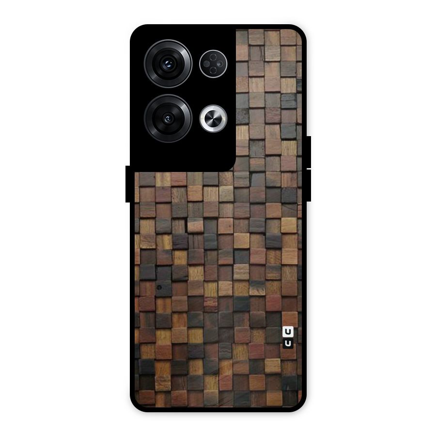 Blocks Of Wood Metal Back Case for Oppo Reno8 Pro 5G