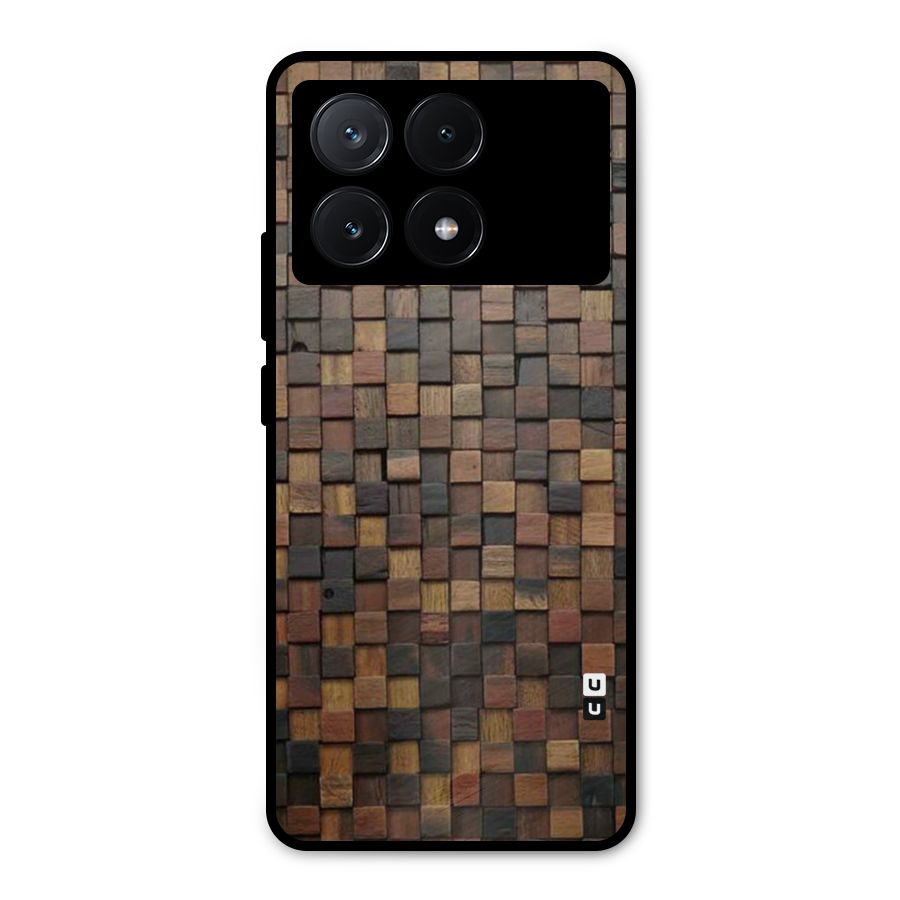 Blocks Of Wood Metal Back Case for Poco X6 Pro